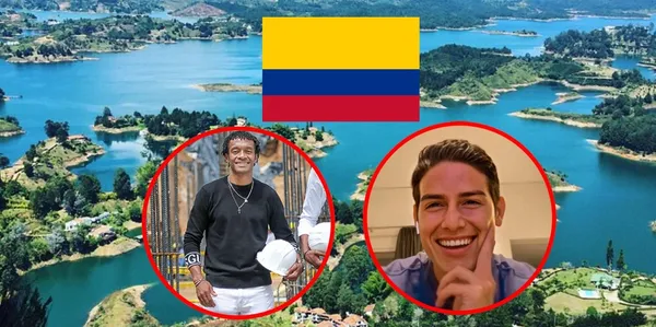 Juan Guillermo Cuadrado construye un centro comercial en Guatapé y James Rodrígue tiene una mansión en esa zona.