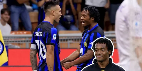 Juan Guillermo Cuadrado está lesionado en el Inter de Milán y Lautaro Martínez le da buenas noticias.