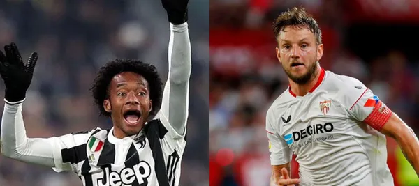 Juan Guillermo Cuadrado está presente en el partido de Juventus ante Sevilla en la Europa League
