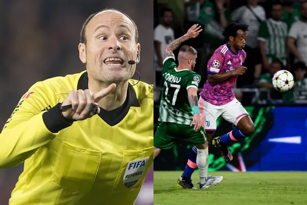 Juan Guillermo Cuadrado jugó en la Champions League contra el Maccabi Haifa y fue victima de un grave error arbitral.