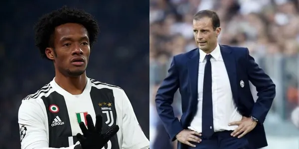 Juan Guillermo Cuadrado le da malas noticias a la Juventus y a su entrenador Massimiliano Allegri.