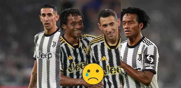 Juan Guillermo Cuadrado recibe la peor noticia de parte de su compañero Ángel Di María en la Juventus.