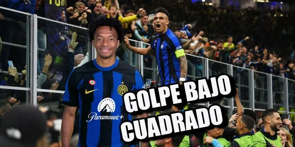 Juan Guillermo Cuadrado recibe un golpe bajo en el Inter de Milán antes de fichar.