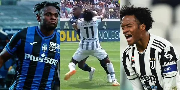 Juan Guillermo Cuadrado y Duván Zapata se dieron unos manotazos en la Serie A de Italia.