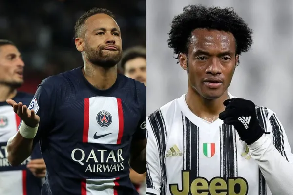 Juan Guillermo Cuadrado y Neymar tuvieron un cruce en la Champions League.