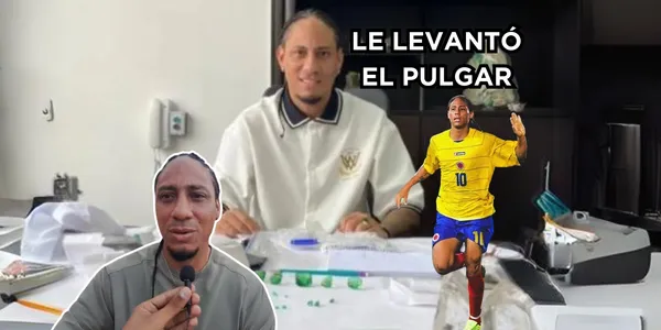 Juan Pablo Pino le levantó el pulgar a un jugador que juega como él en Colombia.