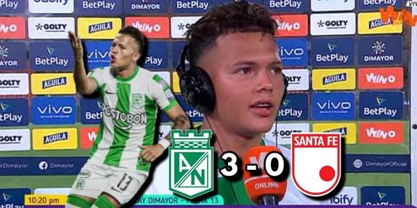Juan Pablo Torres con humildad reaccionó a la goleada de Atlético Nacional contra Santa Fe.