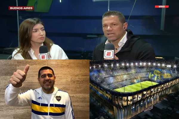 Juan Román Riquelme tuvo un emotivo gesto con Óscar Córdoba por su visita a Argentina.