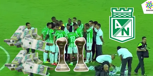 Jugadores de Atlético Nacional en la final del año 2014
