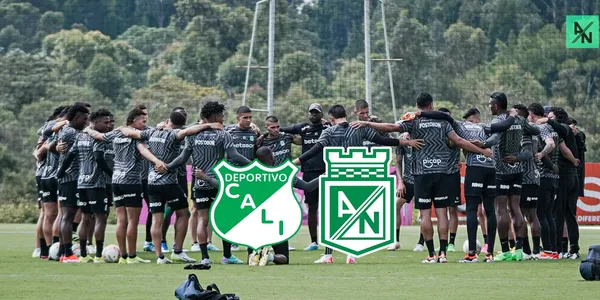 Jugadores de Atlético Nacional en un entrenamiento en Guarne
