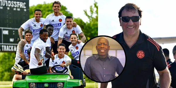 Jugadores de Colombia. Foto de jugadores y Néstor Lorenzo de FCF en X @FCFSeleccionCol y Asprilla de Instagram @eltinoasprilla