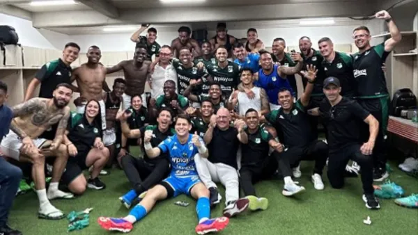 Jugadores de Deportivo Cali. Foto: redes de Deportivo Cali.