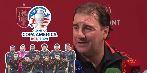 Jugadores de la Selección Colombia y Néstor Lorenzo