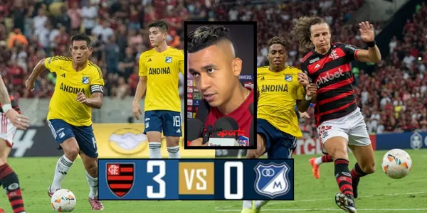 Jugadores de Millonarios FC contra Flamengo