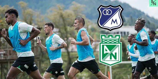 Jugadores de Nacional entenando. Foto de Nacional en X @nacionaloficial.