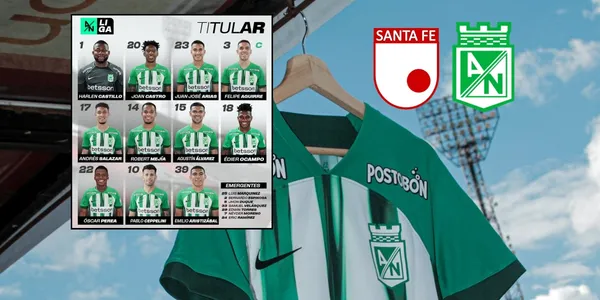Jugadores y camiseta de Atlético Nacional. Foto tomada de Twitter Nacional.