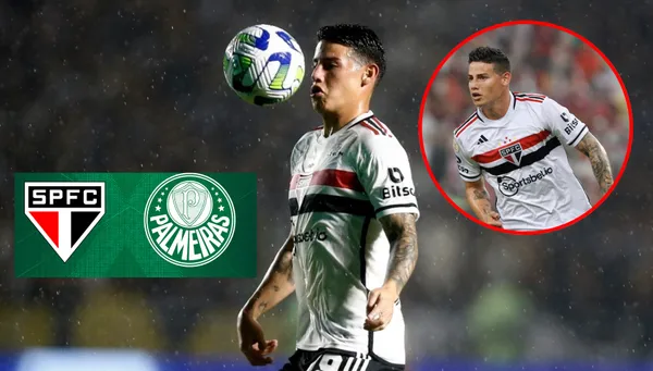 Jugó 14 minutos con Sao Paulo y la calificación que recibió James vs Palmeiras