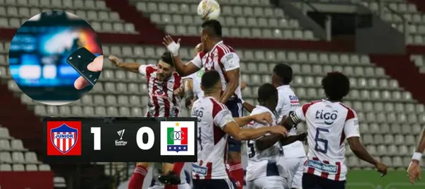 Junior de Barranquilla ganó 1-0 ante Once Caldas y se presentó un problema entre compañeros