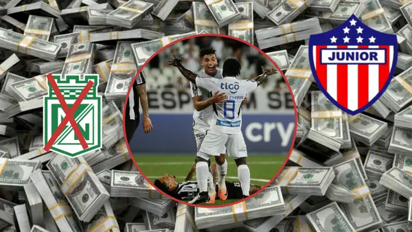 Junior celebrando su victoria ante Botafogo en Copa Libertadores