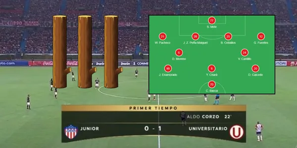 Junior FC jugó contra Universitario en Barranquilla. Foto tomada de captura de pantalla de ESPN