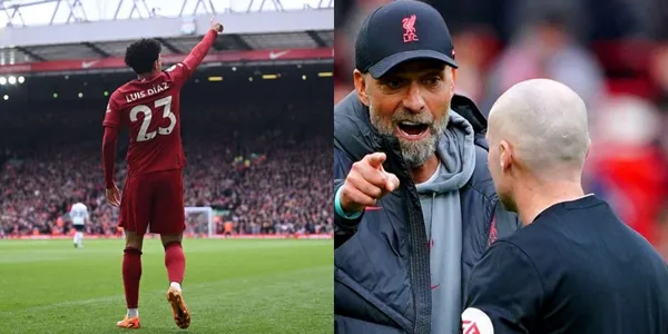 Jürgen Klopp se lesionó celebrando en Liverpool y Luis Díaz se hizo viral tras la victoria contra Tottenham.