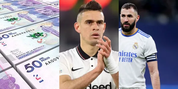 Karim Benzema en el Real Madrid es uno de los delanteros mejor pagados, interesante la comparativa de sueldos con Rafael Santos Borré.
