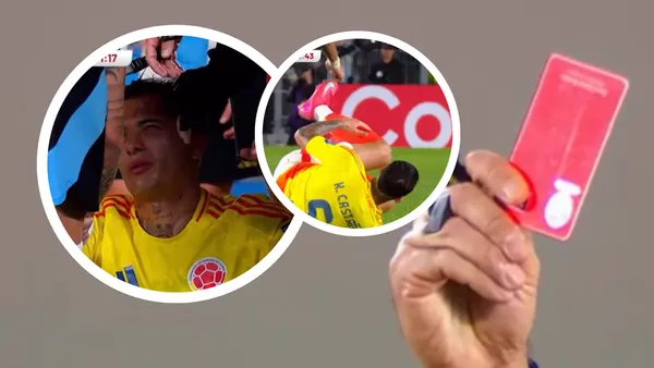 Kevin Castaño terminó golpeado tras brutal entrada de Enzo Fernández. ¡Indignación total! Foto: Captura de Gol Caracol