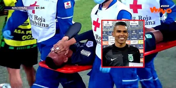 Kevin Mier lesionado en Atlético Nacional.