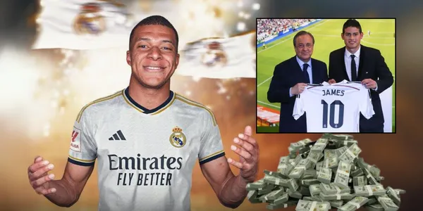 Kylian Mbappé con la camiseta del Real Madrid