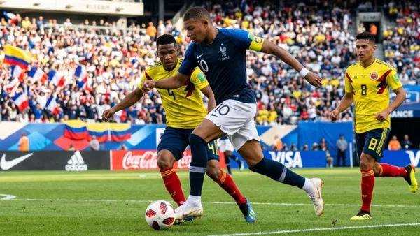 Kylian Mbappé podría ser baja para enfrentar a Colombia - Imagen creada con IA