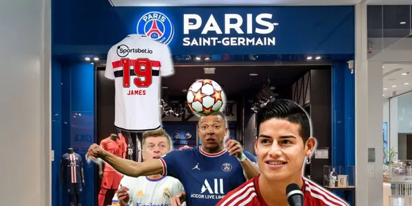 Kylian Mbappé sufre en el PSG de Francia y en paralelo la camiseta de James Rodríguez se vende como pan caliente en el São Paulo de Brasil.