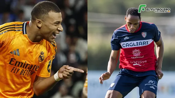 Kylian Mbappé y Yerry Mina Foto: El Español y Fútbol Hoy