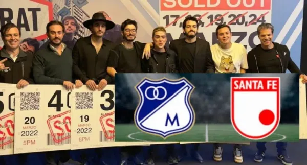 La banda bogotana regresó a Colombia para dar cinco conciertos en marzo y en uno de ellos compartió una frase inspirada en la recordada final capitalina.