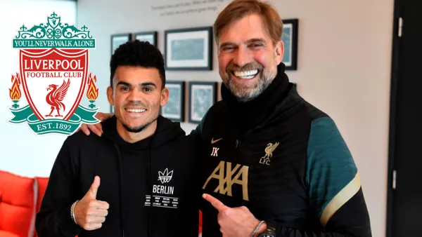 La buena noticia al Liverpool de Luis Díaz y Klopp (Foto tomada de AS y logo Pinterest)