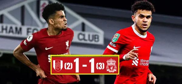 La calificación que recibió Luis Díaz por crack en Liverpool de Klopp vs Fulham