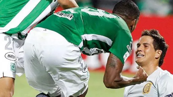 La celbración de Orlando Berrio ante Rosario Central Foto: Jaiver Nieto/EL TIEMPO