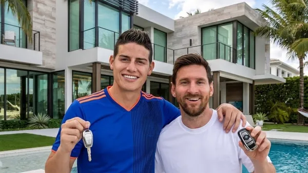 La diferencia de precios de las mansiones de Lionel Messi y James Rodríguez en los Estados Unidos