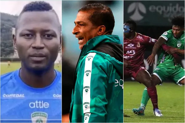 La Equidad está jugando ante el Deportes Tolima en la liga Betplay y el delantero tuvo una insólita acción