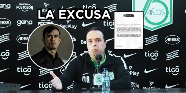 La excusa de Nacional por Bodmer. Foto de Navarro captura de pantalla de Radio Munera YouTube, Bodmer de Twitter @nacionaloficial.