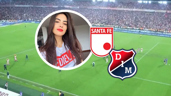 La famosa presentadora no se quedó atrás del partido que empataron en El Campín y esto dijo Foto: Escudoteca, Jessica Cediel y Captura de Win Sports