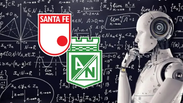 La IA predijo el Santa Fe vs Nacional de HOY y su resultado dejó a todos sorprendidos. Foto: Escudoteca y SCI Web