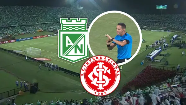 La imagen del penal no cobrado a Nacional que ya desata polémica en la Copa Libertadores. Foto: Escudoteca y Captura de ESPN