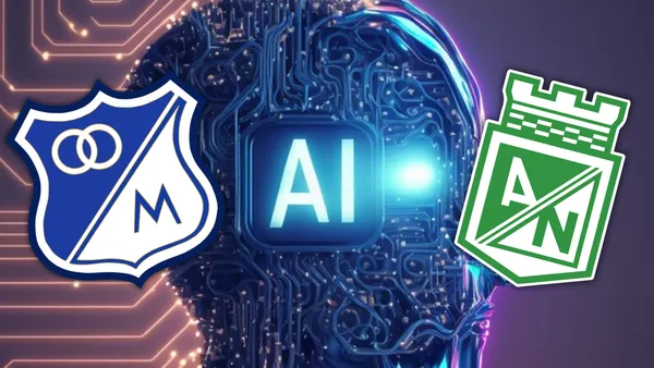 La Inteligencia Artificial ya tiene su pronóstico para el superclásico Millonarios vs Nacional. Foto: SCI Web y Escudoteca