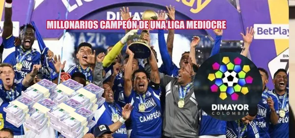 La liga colombiana constantemente es muy cuestionada por el bajo nivel de competencia que dejó a Millonarios campeón