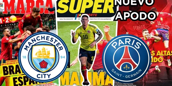 La prensa de España reaccionó al saber lo que querían el PSG y el Manchester City con James Rodríguez.