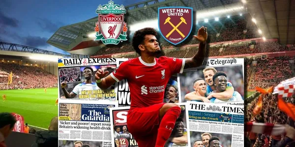 La prensa de Inglaterra reaccionó a lo que hizo Luis Díaz contra el West Ham.