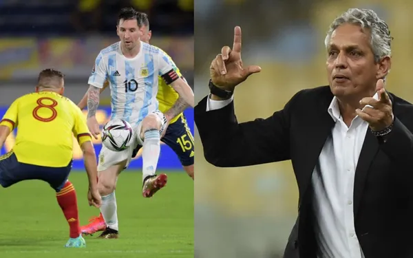 La prensa no vaciló en preguntarle a Reinaldo Rueda acerca de que representa Lionel Messi para la Selección Colombia.