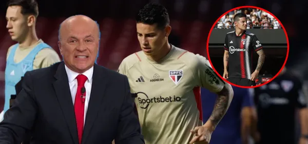 La reacción de Carlos Antonio Vélez por insólita acción de James en Sao Paulo