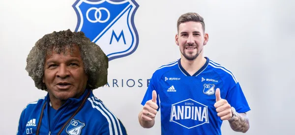 La reacción de Gamero por el gol de Santiago Giordana en Millonarios vs Junior