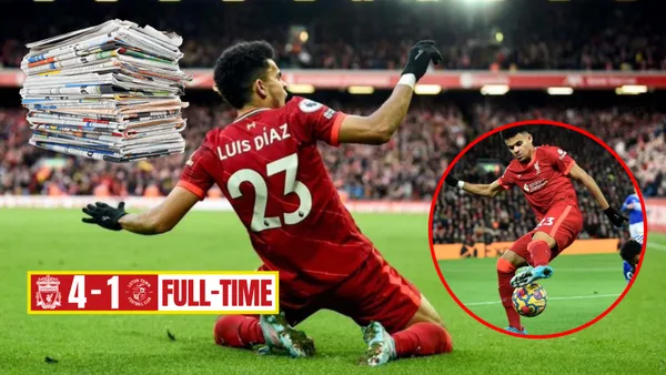 La reacción de la prensa inglesa por la actuación de Luis Díaz con Liverpool FC
